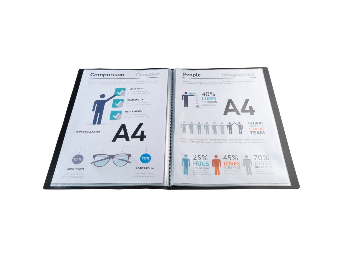 EXACOMPTA Sichtbuch A4 8511E schwarz 10 Taschen (3130630085119)