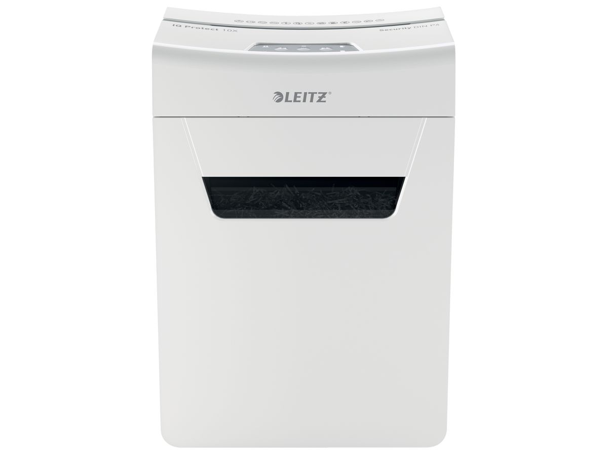 LEITZ Aktenvernichter IQ Protect 8092-20-00 10X, P-4, 18lt (4002432127177)