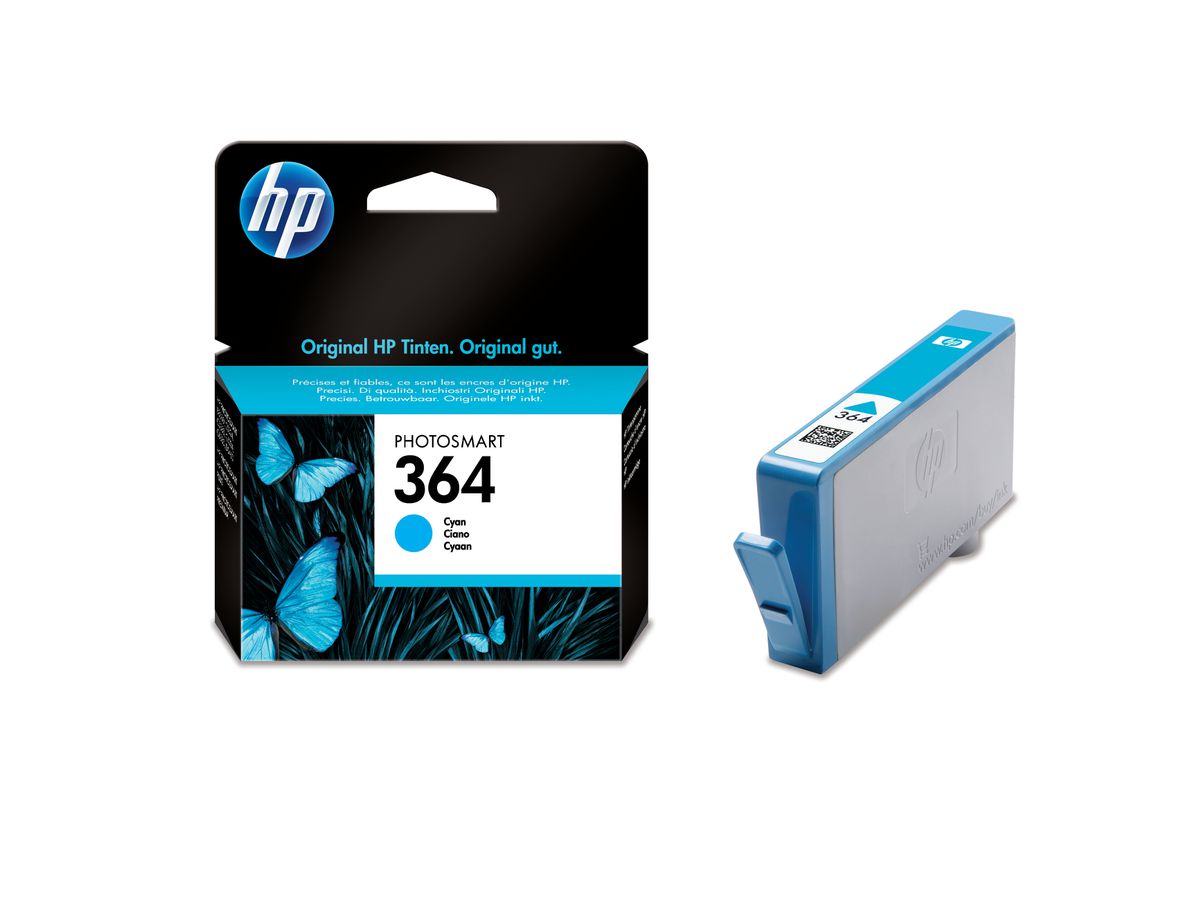 HP Tintenpatrone 364 cyan CB318EE PhotoSmart D5460 300 Seiten (0883585705276)