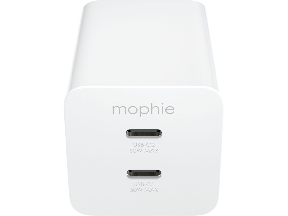MOPHIE Essentials Power Adapter 409911854 Dual USB-C-50W, PD, White (0840056185661)