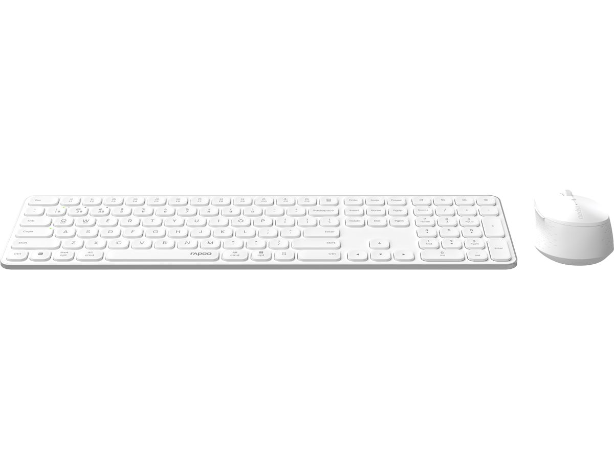 RAPOO 9810M ultraslim full deskset 12651 Wireless, White (6940056126511)