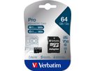 VERBATIM Micro SDXC Pro U3 64GB 47042 Read 90MB/sec. Write 45MB/sec (0023942470427)