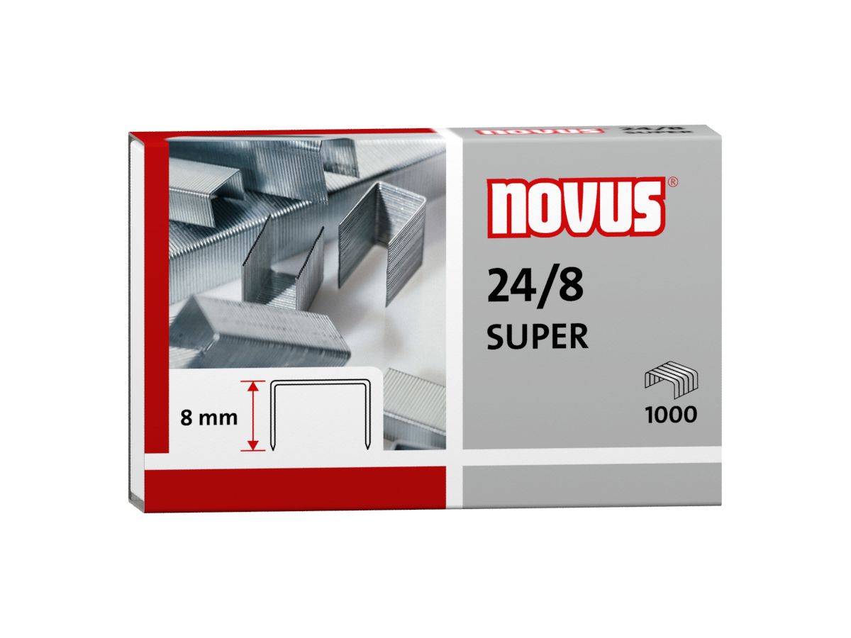 NOVUS Heftklammern 24/8 mm 24/8 040-0038 1000 Stück (4009729003695)