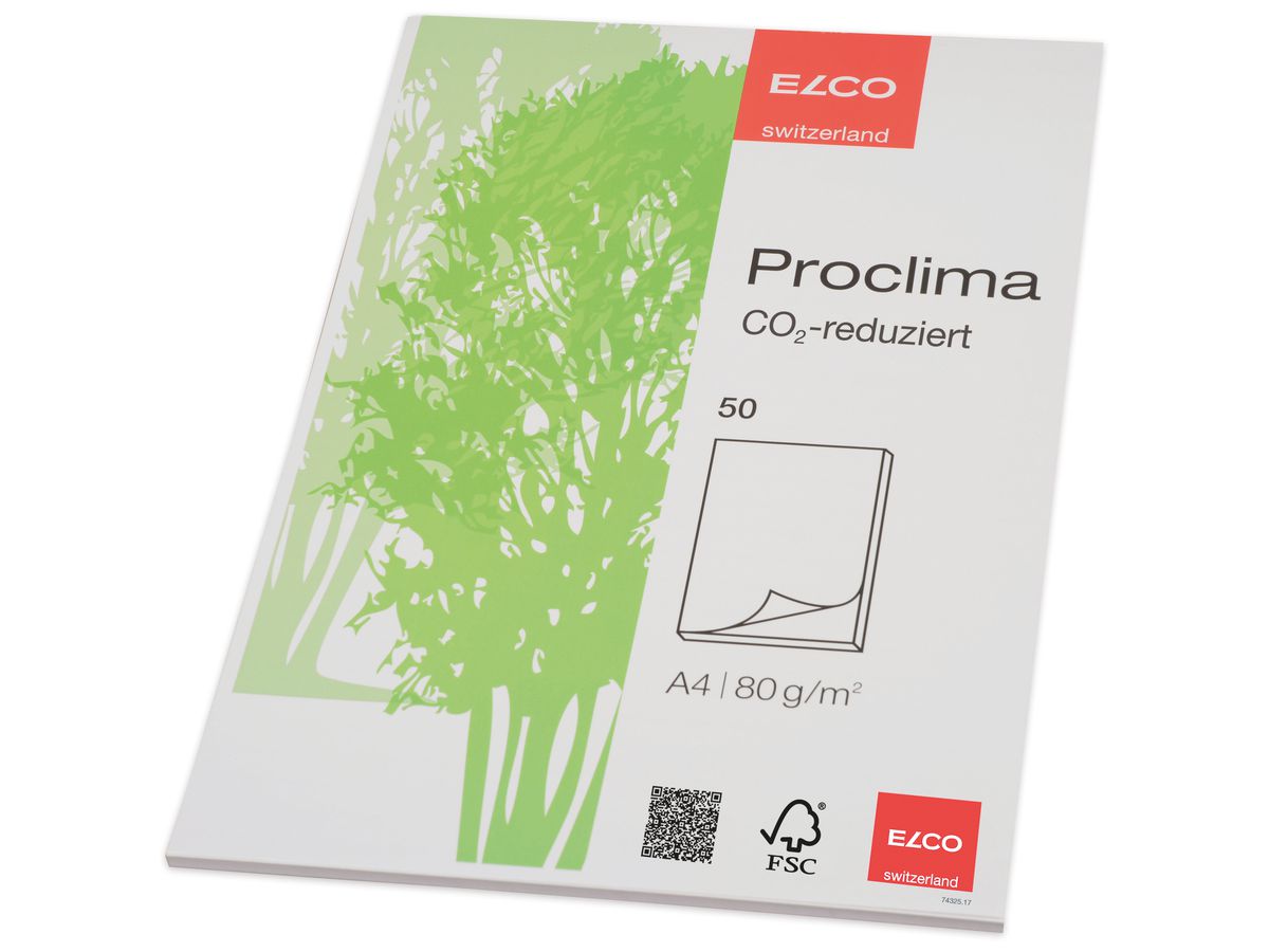 ELCO Schreibblock Proclima A4 74301.14 blanko, 70g 50 Blatt (7611722015512)