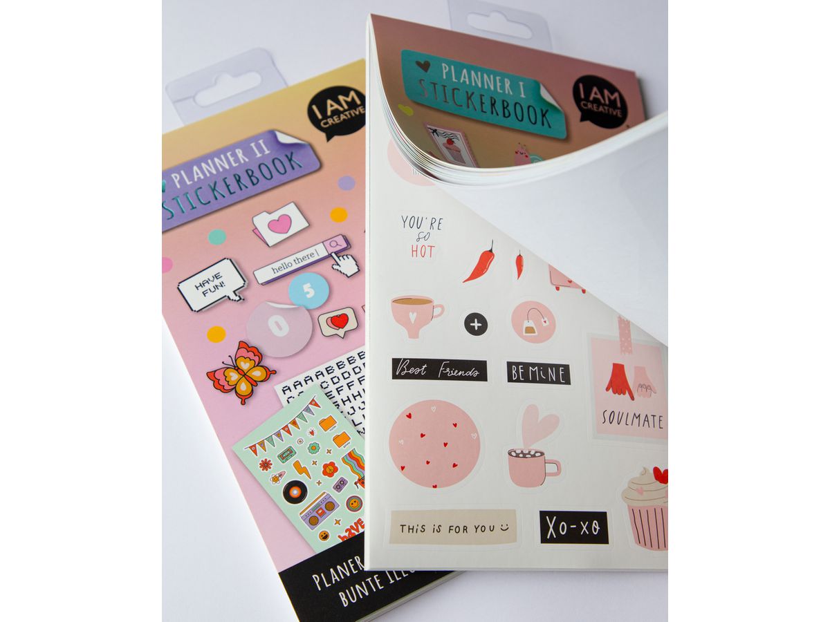 I AM CREATIVE Stickerbook Planner 12x23cm 4087.581 24 fogli (7611983249916)