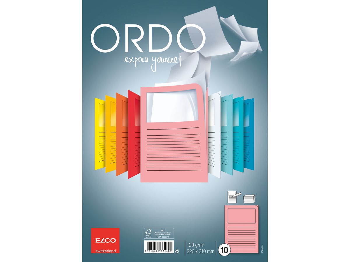 ELCO Organisationsmappe Ordo A4 73695.51 classico, rosa 10 Stück (7610425331400)