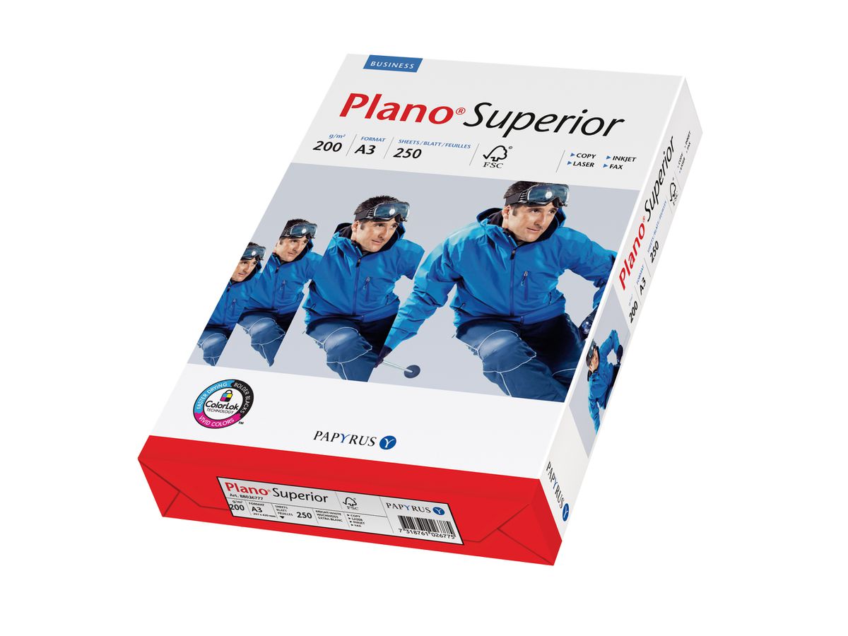 PLANO SUPERIOR Kopierpapier A3 88027689 weiss, 200g BB FSC 250 Blatt (7318761027253)
