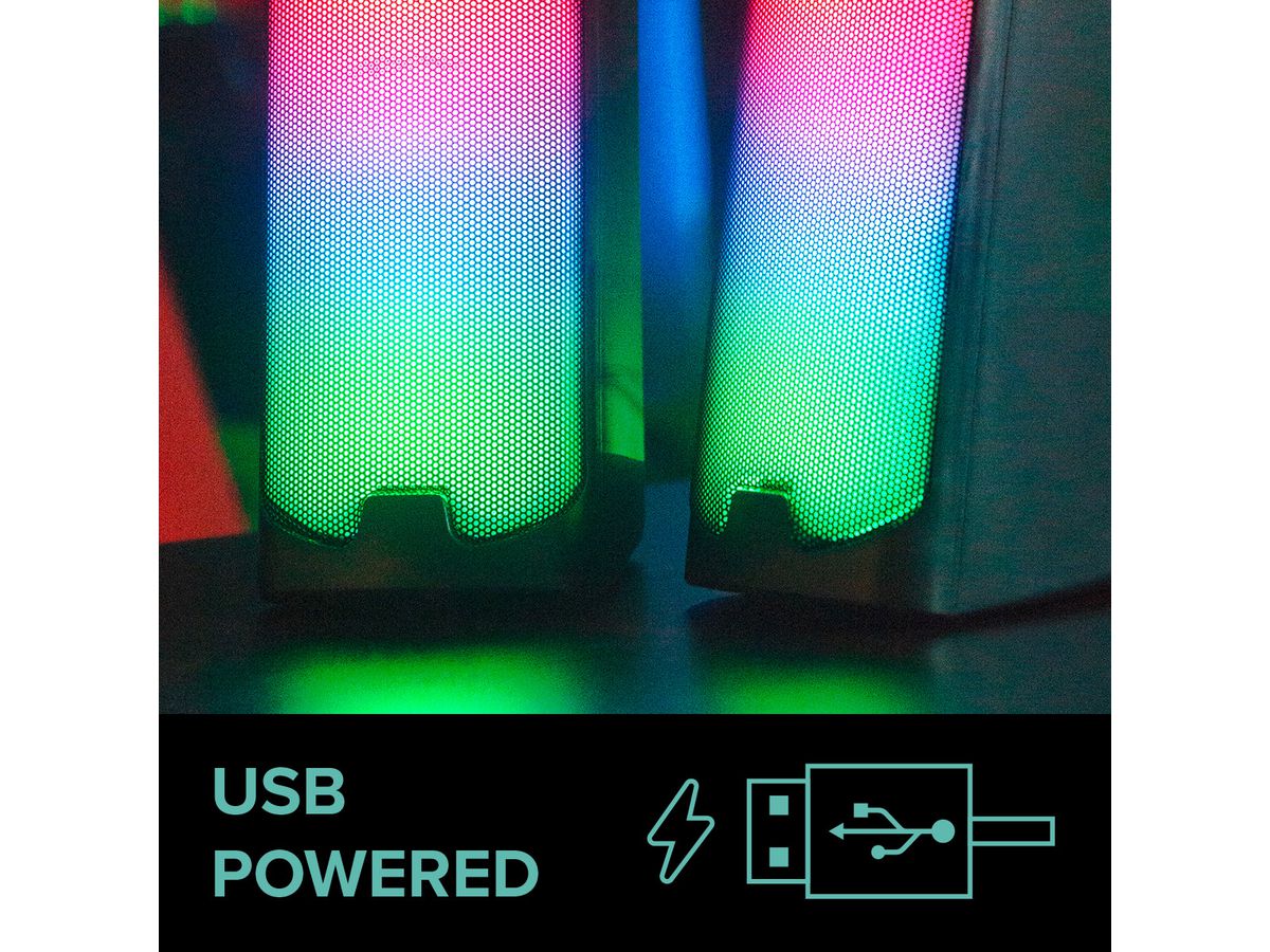 SPEEDLINK TONOS Gaming Speaker SL-810009-BK RGB, Stereo, Black (4027301935127)