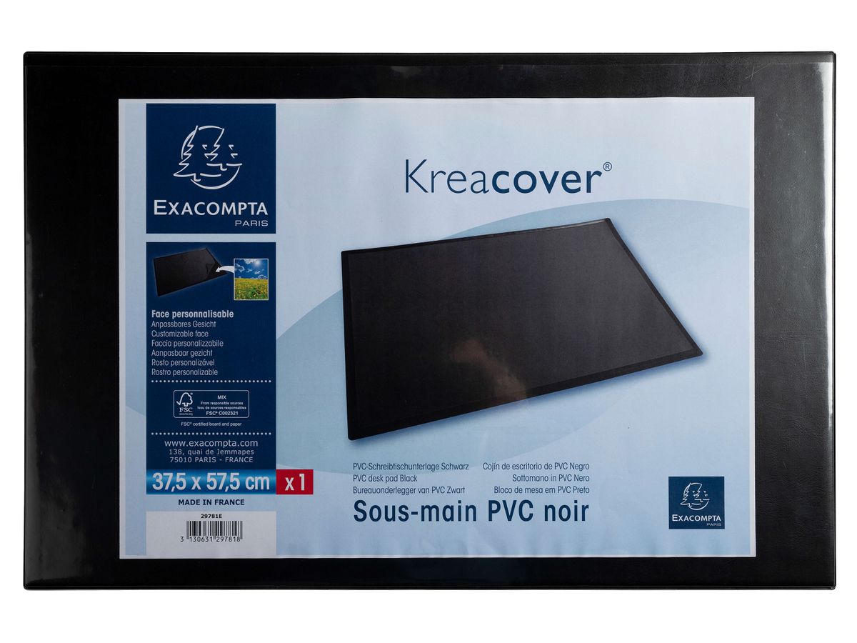 RHODIA Schreibunterlage 37.5x57.5cm 29781E KreaCover schwarz (3130631297818)