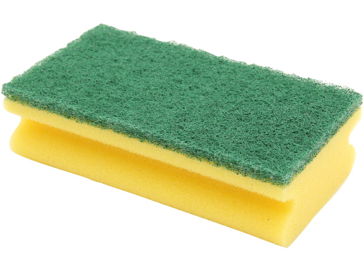 WEITACLEAN Éponge pad 152x85x43mm 5028029 jaune, grattant 10 pièces (7610588108543)