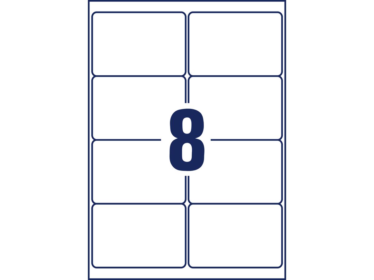 AVERY ZWECKFORM Etichette foglia 99,1x67,7mm L4715-20 bianco, perm. 160pz./20fl. (4004182048344)