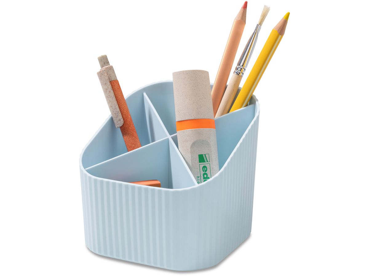 HAN Stifteköcher Re-X-LOOP 2.74 pastellblau 4 Fächer (4012473120532)
