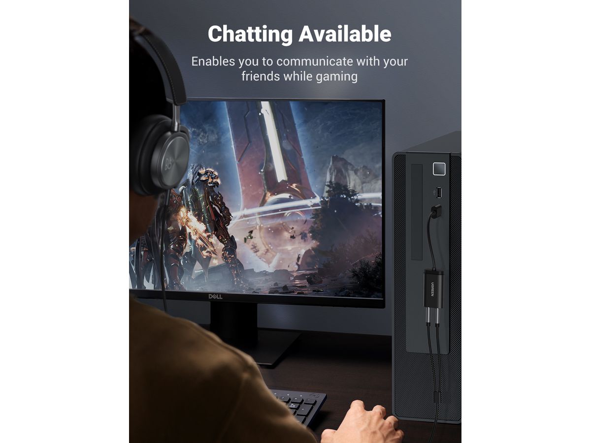 UGREEN External Sound Adapter 30724 USB 2.0,Black (6957303837243)