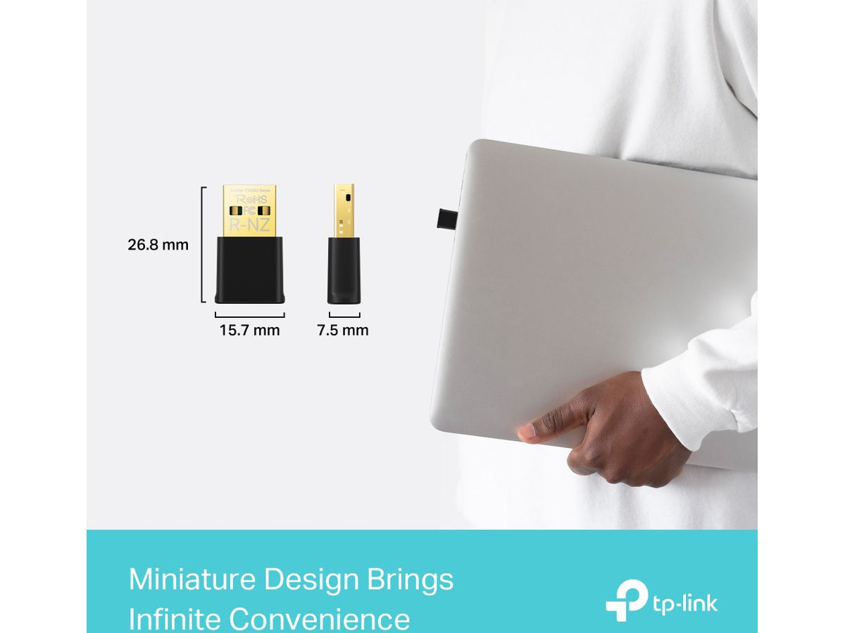 TP-LINK Nano DB WiFi 6 USB Adapter Archer TX20U Nano AX1800 (4895252506419)