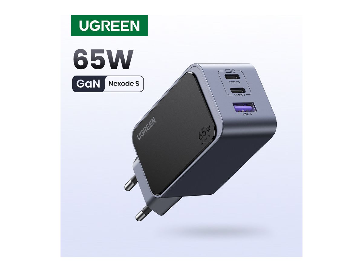 UGREEN USB-C Wallcharger Nexode S 35042 65W,3-Port,GaN,FastCharger (6941876230426)