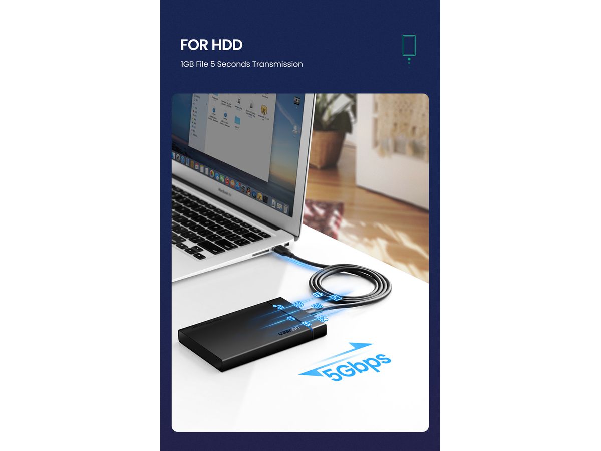 UGREEN Cable USB 3.0 to Type C Data 20882 1m (6957303828821)