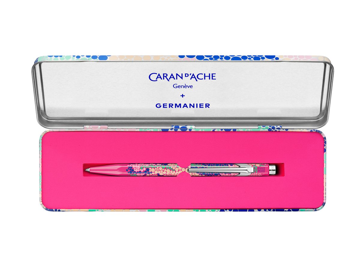 CARAN D'ACHE Kugelschreiber 849 GERMANIER NM0849.016 rosa fluo, mit Metallschachtel (7630002360920)