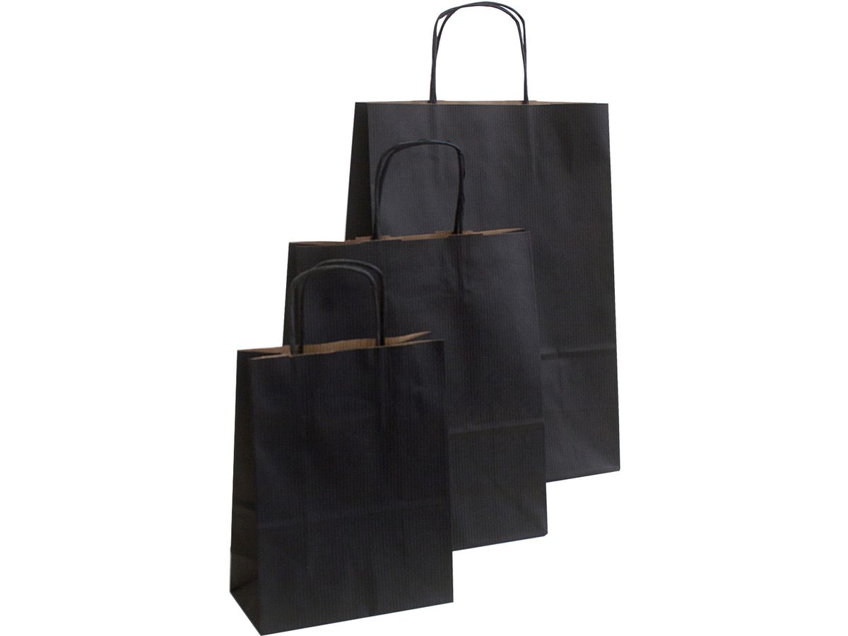 NEUTRAL Tragtaschen Allegra schwarz SDF26-798 Kraft,110g, 26x12x36cm 25 Stk. (0800671529202)