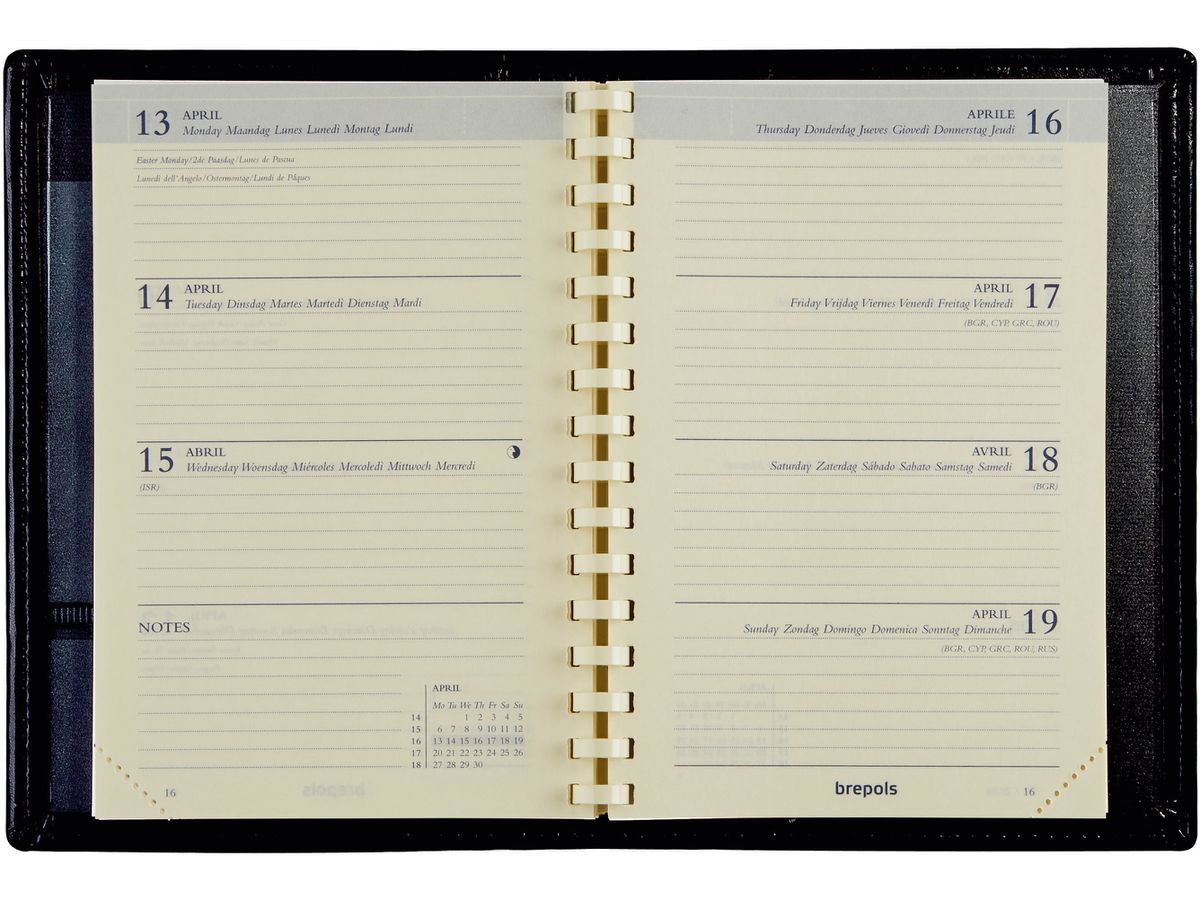 BREPOLS Agenda Delta Genova 2026 0.834.2051 1W/2S blau 8.1x12cm (5412303124409)