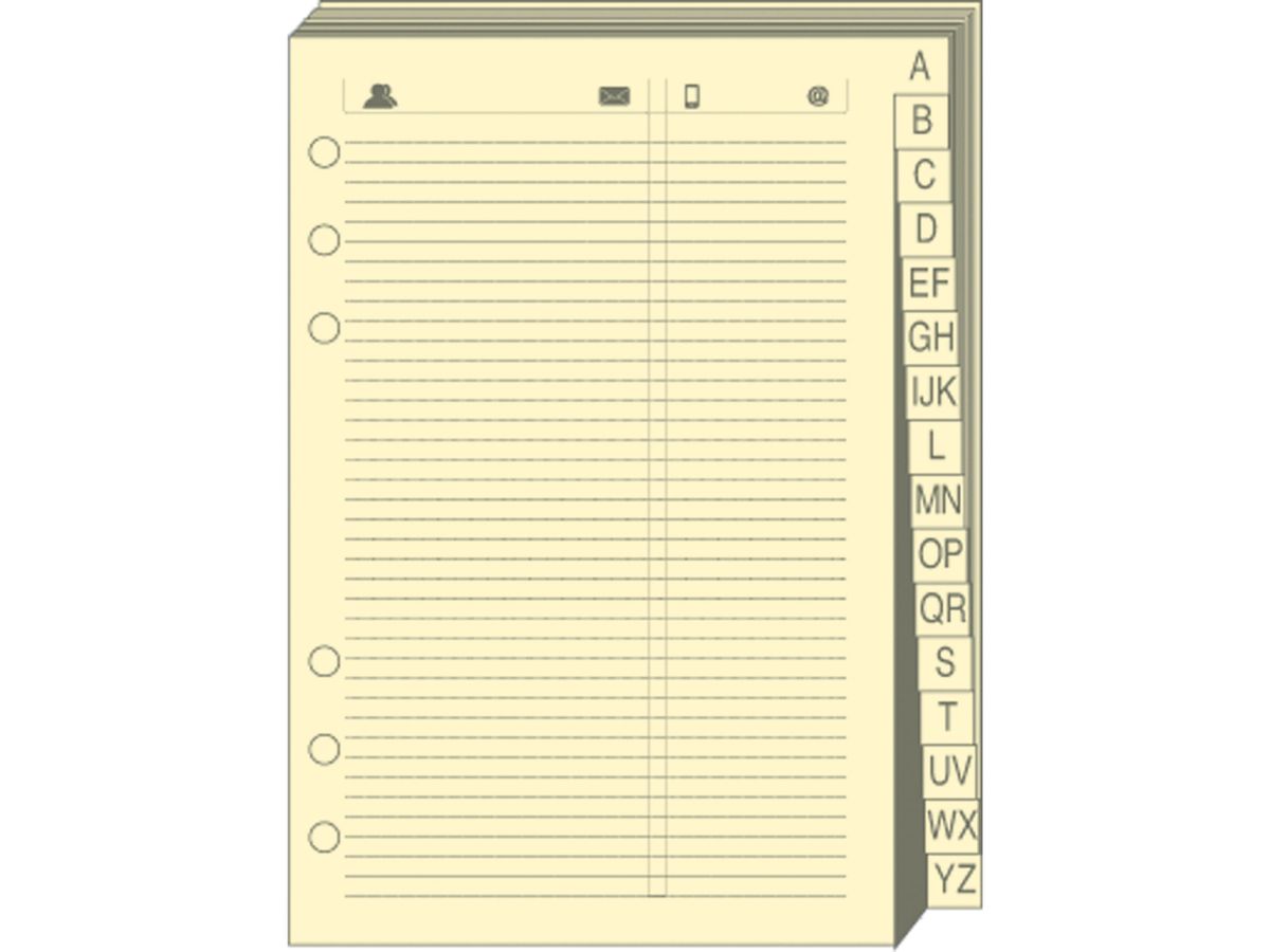QUO-VADIS Timer 14 Telefonregister 720005Q liniert 8x12cm (3371010084753)