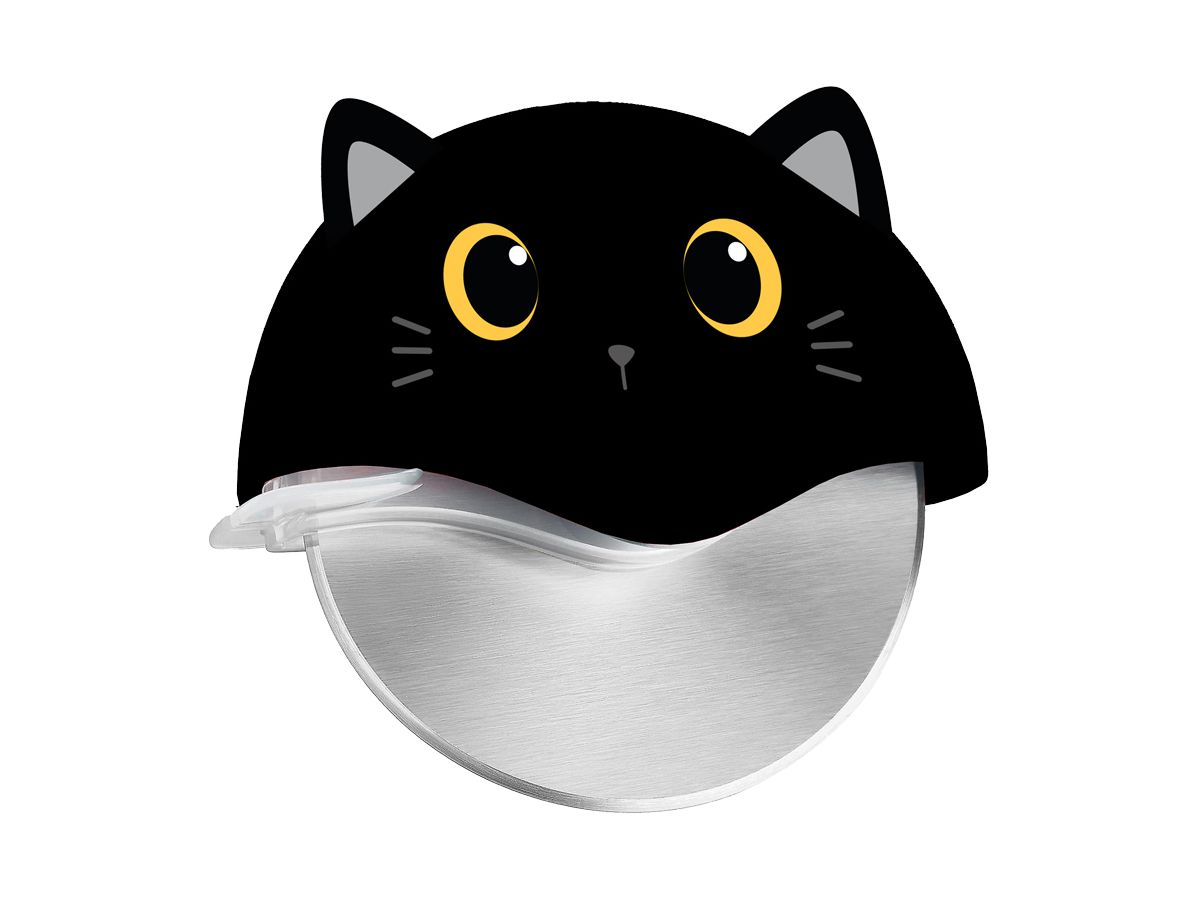 I-TOTAL Pizzaschneider 10cm XL2789 Black Cat (8059037078010)