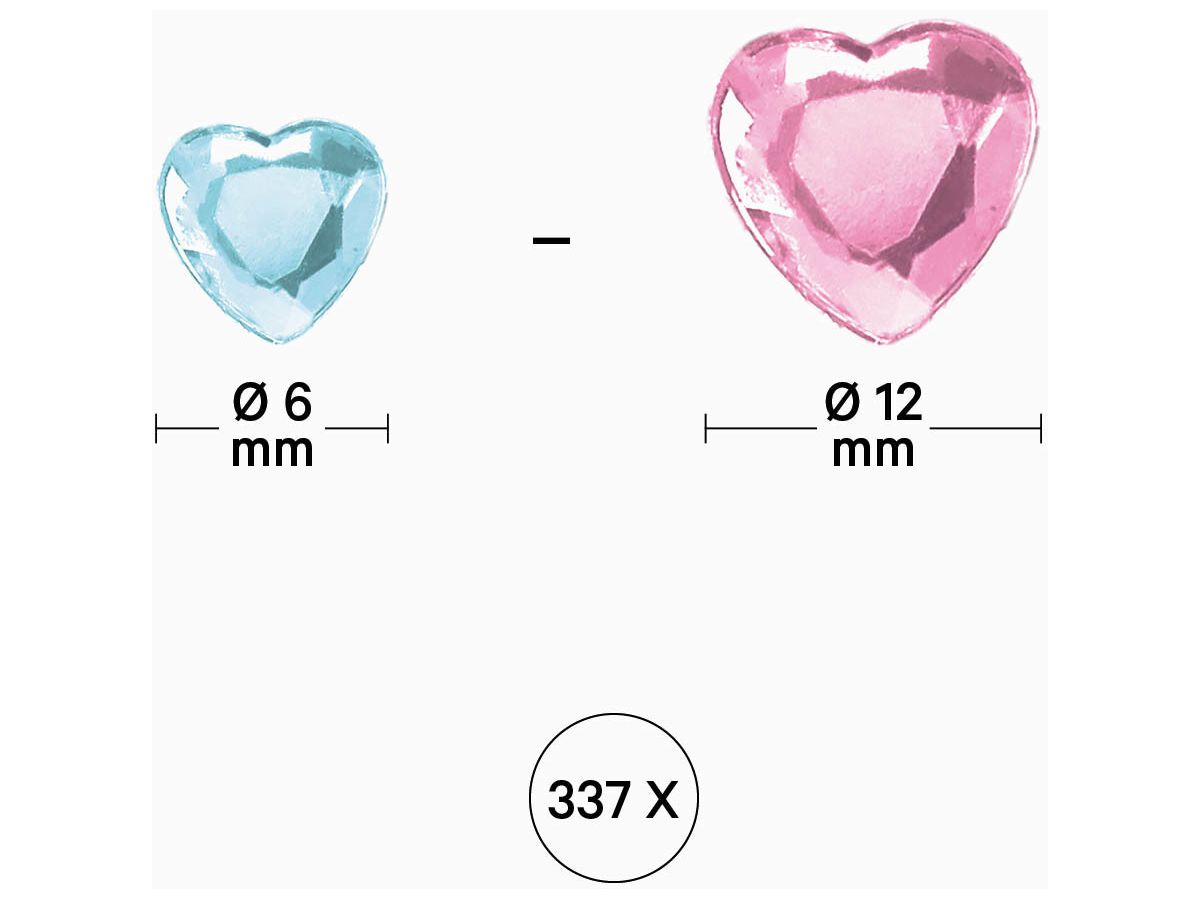 I AM CREATIVE Crystalstickers 6000.25 assortiert 337 Stück (7611983183784)