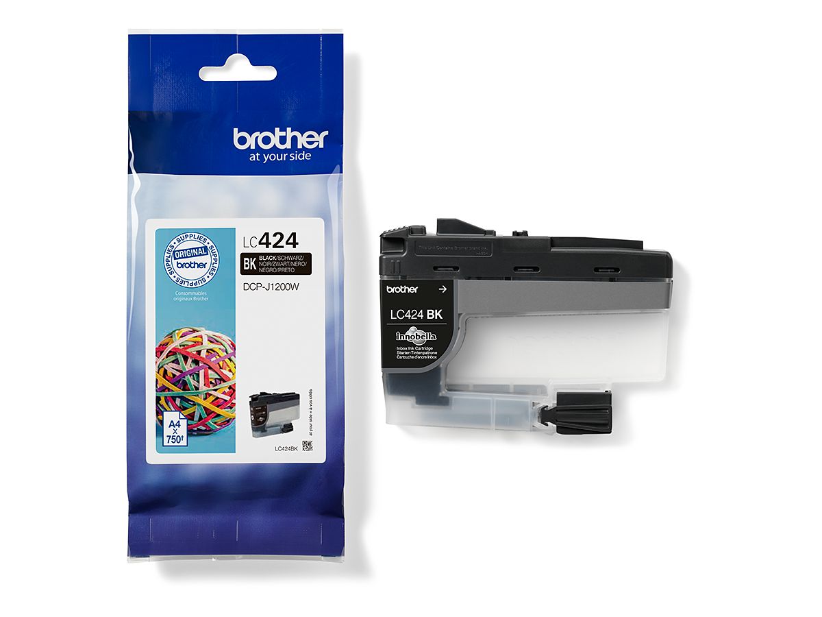 BROTHER Cart. d'inchiostro nero LC-424BK DCP-J1200 750 pagine (4977766810449)