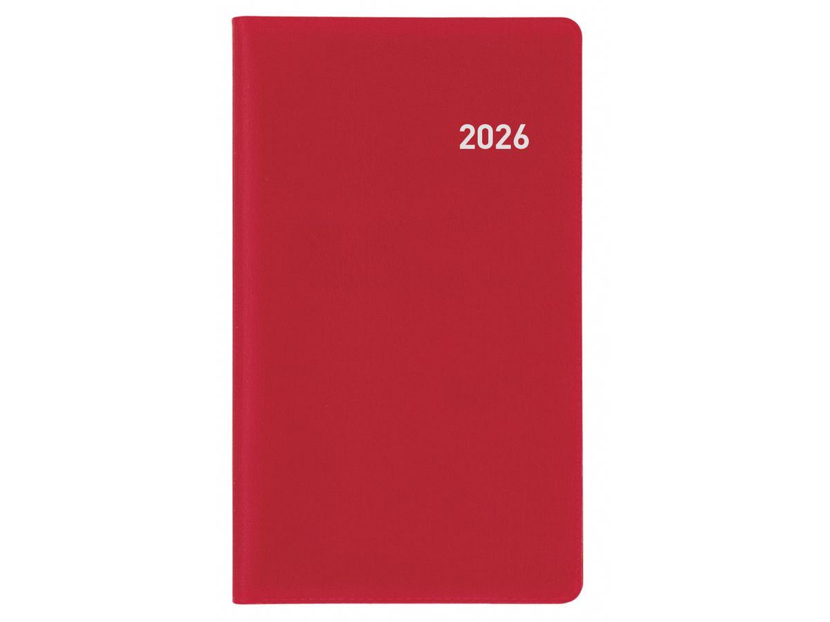 BIELLA Planer Paris 2026 851512470026U 1M/2S weinrot ML 7.5x12.6cm (7611365526598)