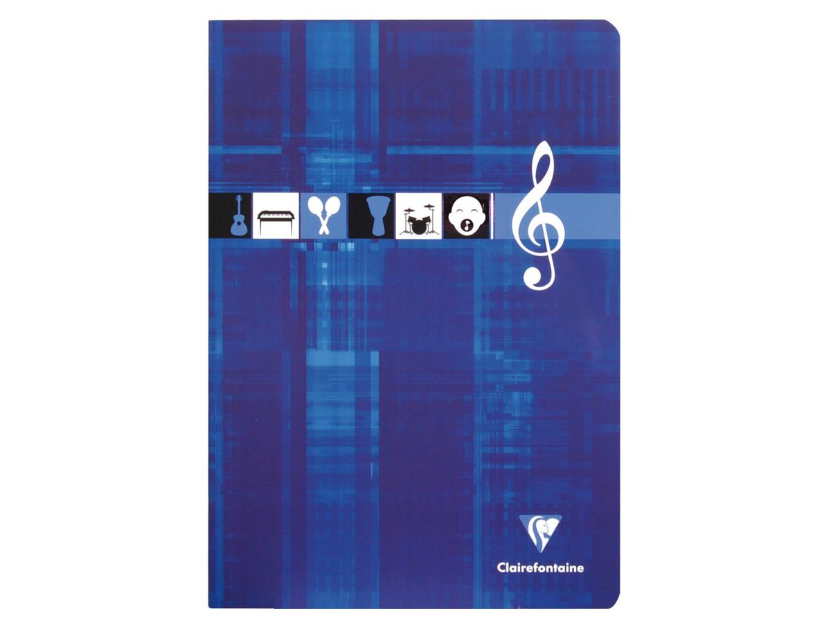 CLAIREFONTAINE Cahier musique A4 3114 blanc 24 feuilles (3329680311402)