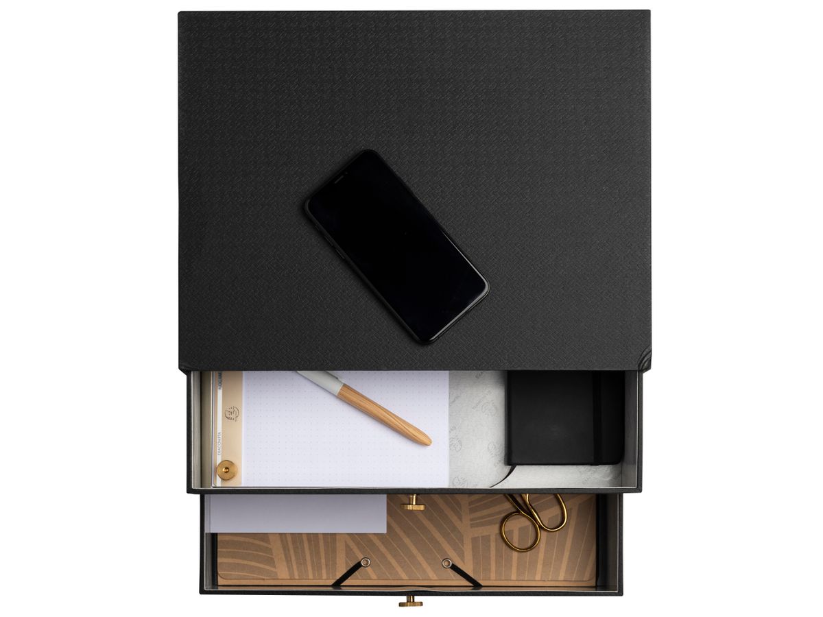 EXACOMPTA Schubladenbox OfficeByMe A4+ 30601E 2 Schubladen, schwarz (3130630306016)
