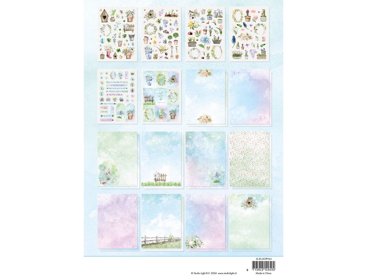 SIZZIX Blocco design A4 DCPP143 Stagione del giardino 32 fogli (8713943149492)