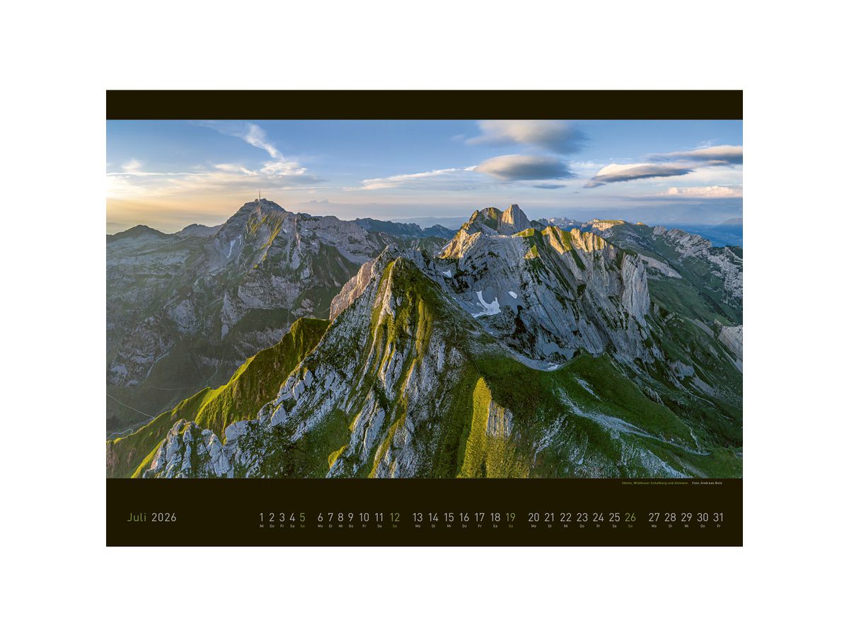 APPENZELLER Calendrier 2026 9783858829030 Appenzellerland AL 70x50cm (9783858829030)