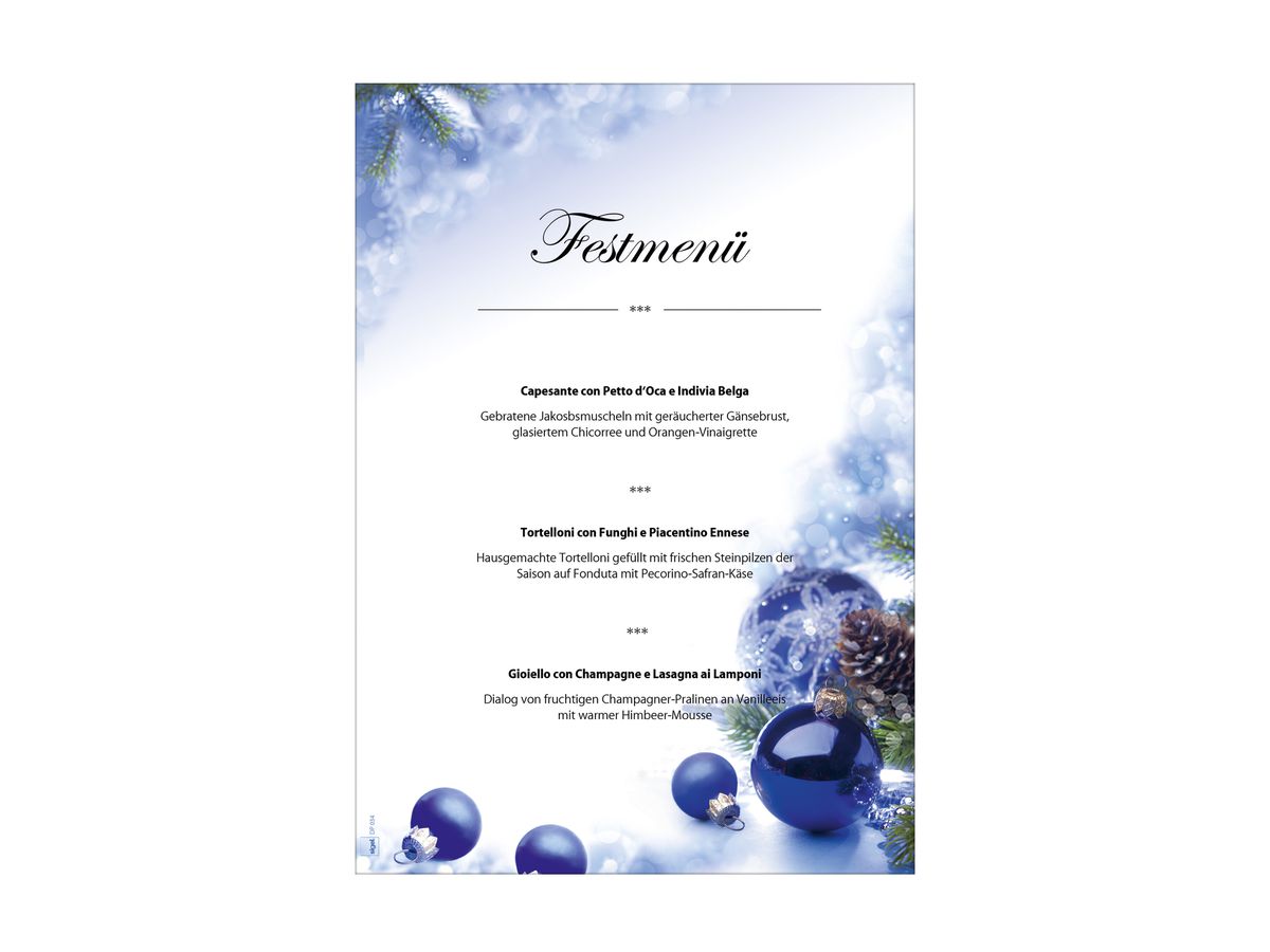 SIGEL Designpapier A4 DP034/W Weihnachtskugeln 90g 100 Blatt (4004360849671)