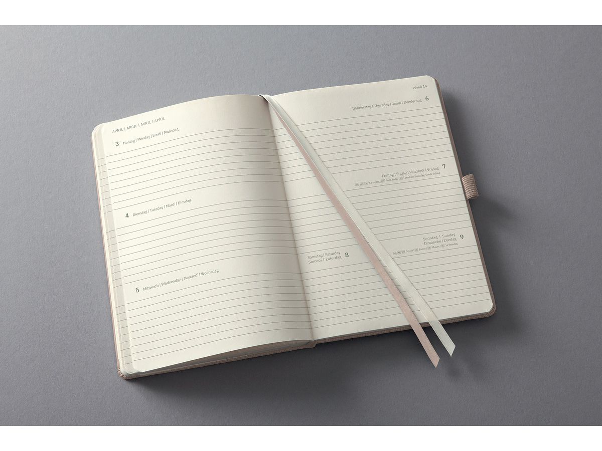 CONCEPTUM Wochenkalender 2026 C2661 1W/2S taupe 10.8x15.1cm (4004360773143)