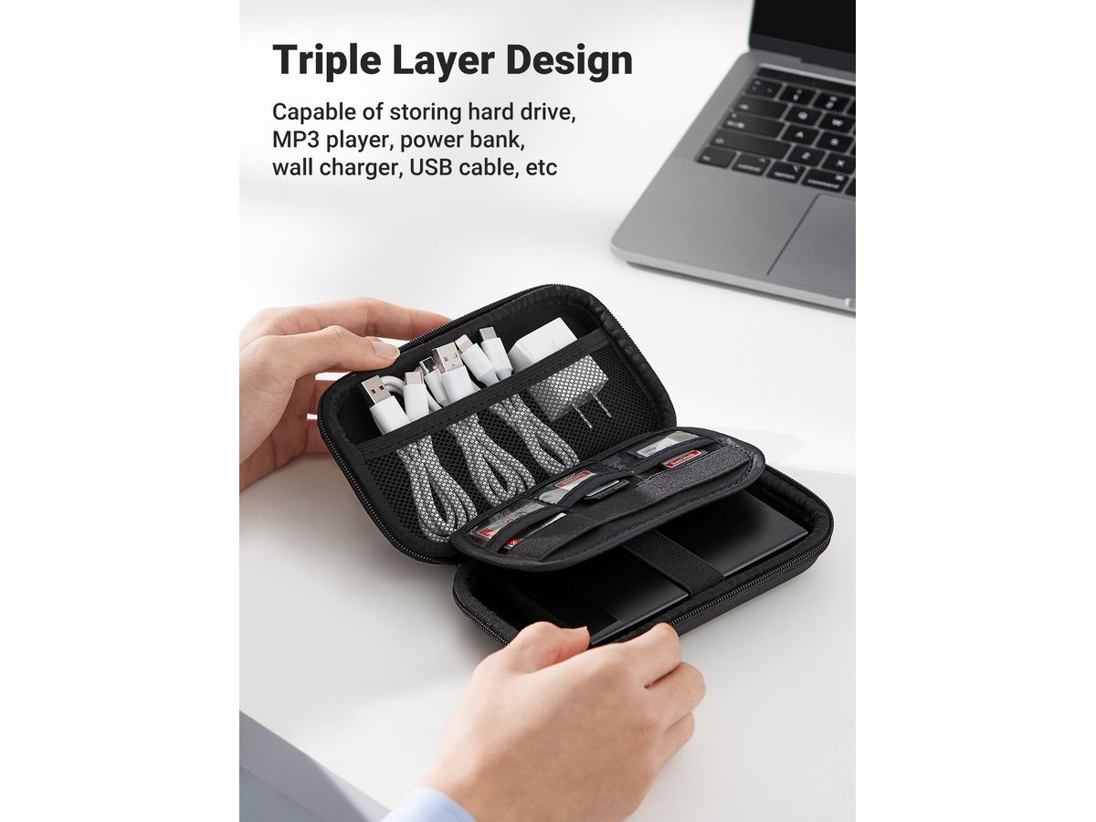 UGREEN Multi-functional Storage Bag 50274 Hard Disk&Access. Size:L (BB) (6957303852741)