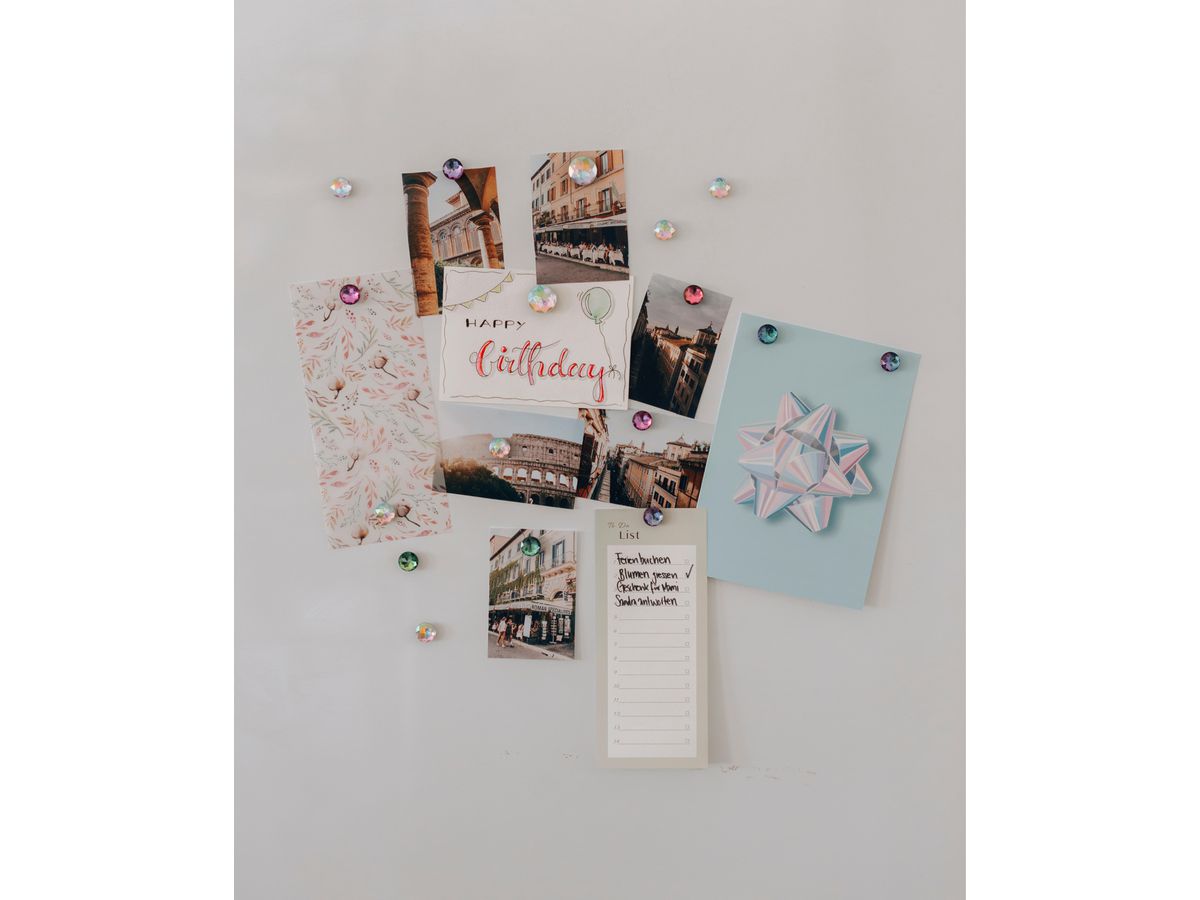 I AM CREATIVE Magnet Juwel Let`s Organize 4035.56 Acrylglas, bunt 9 Stück (7611983215539)