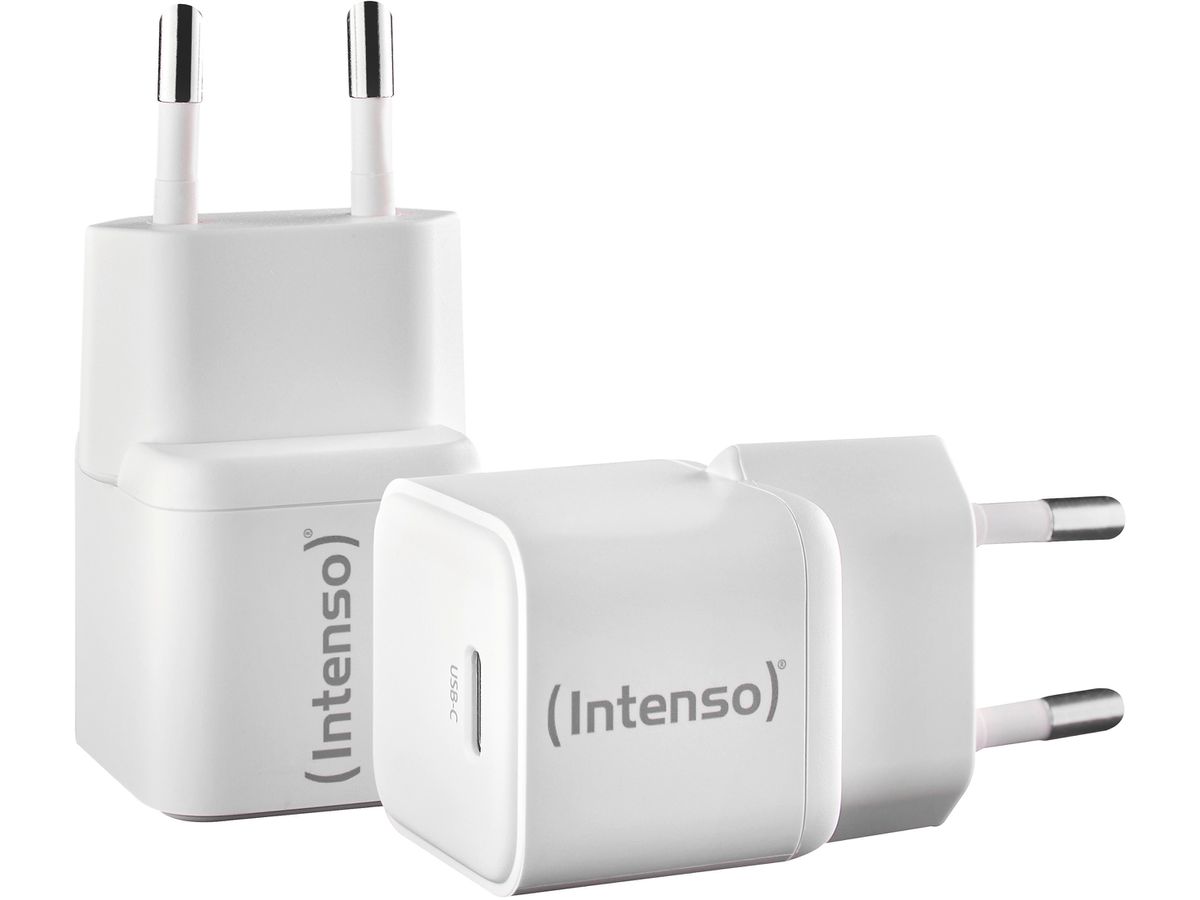 INTENSO Power Charger 30W GaN white 7803032 1 x USB-C each Double Pack (4034303034055)