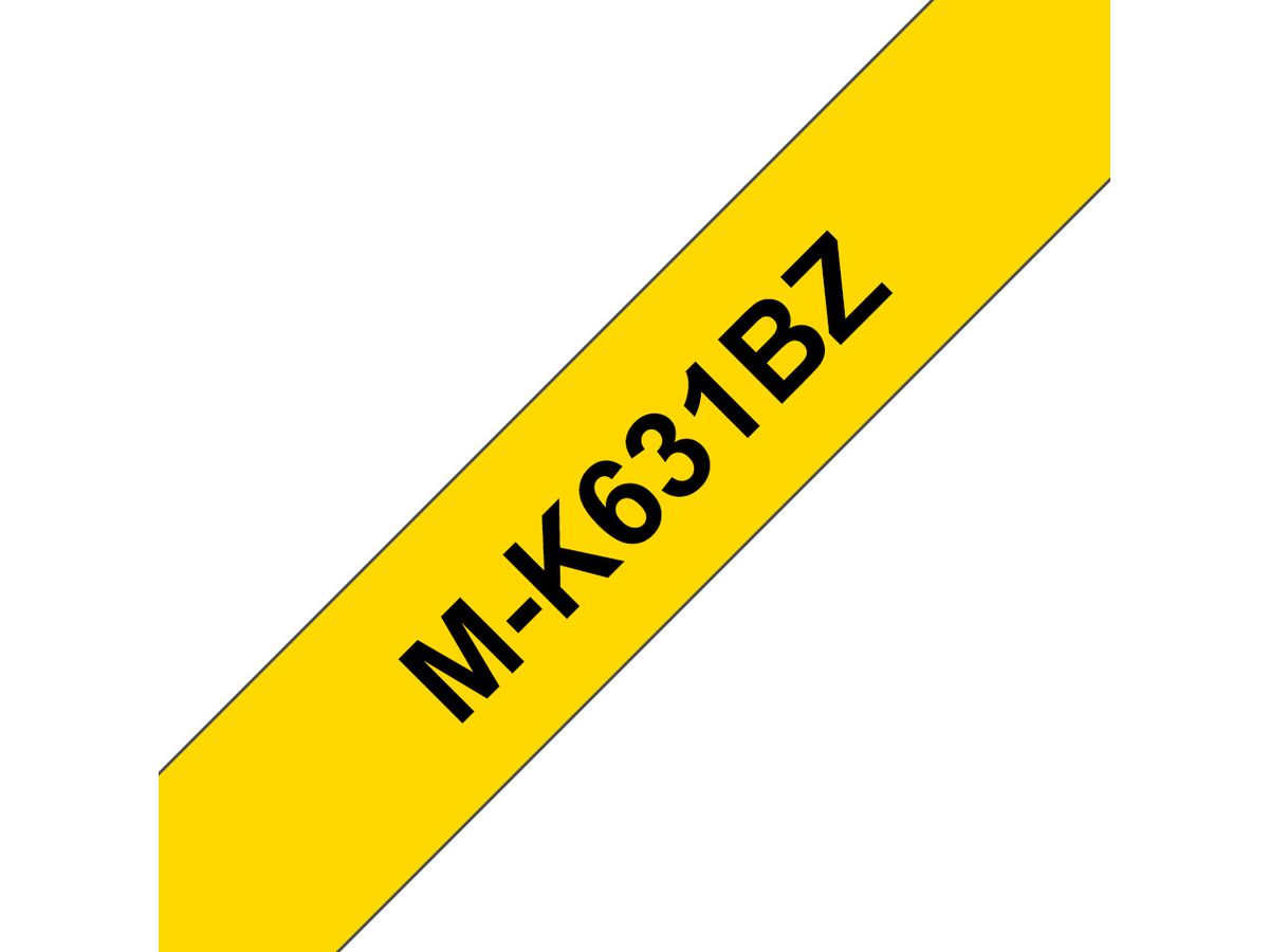 PTOUCH Band, nicht lam. schwarz/gelb M-K631BZ zu PT-65/75/85/110 8mx12mm (4977766625166)