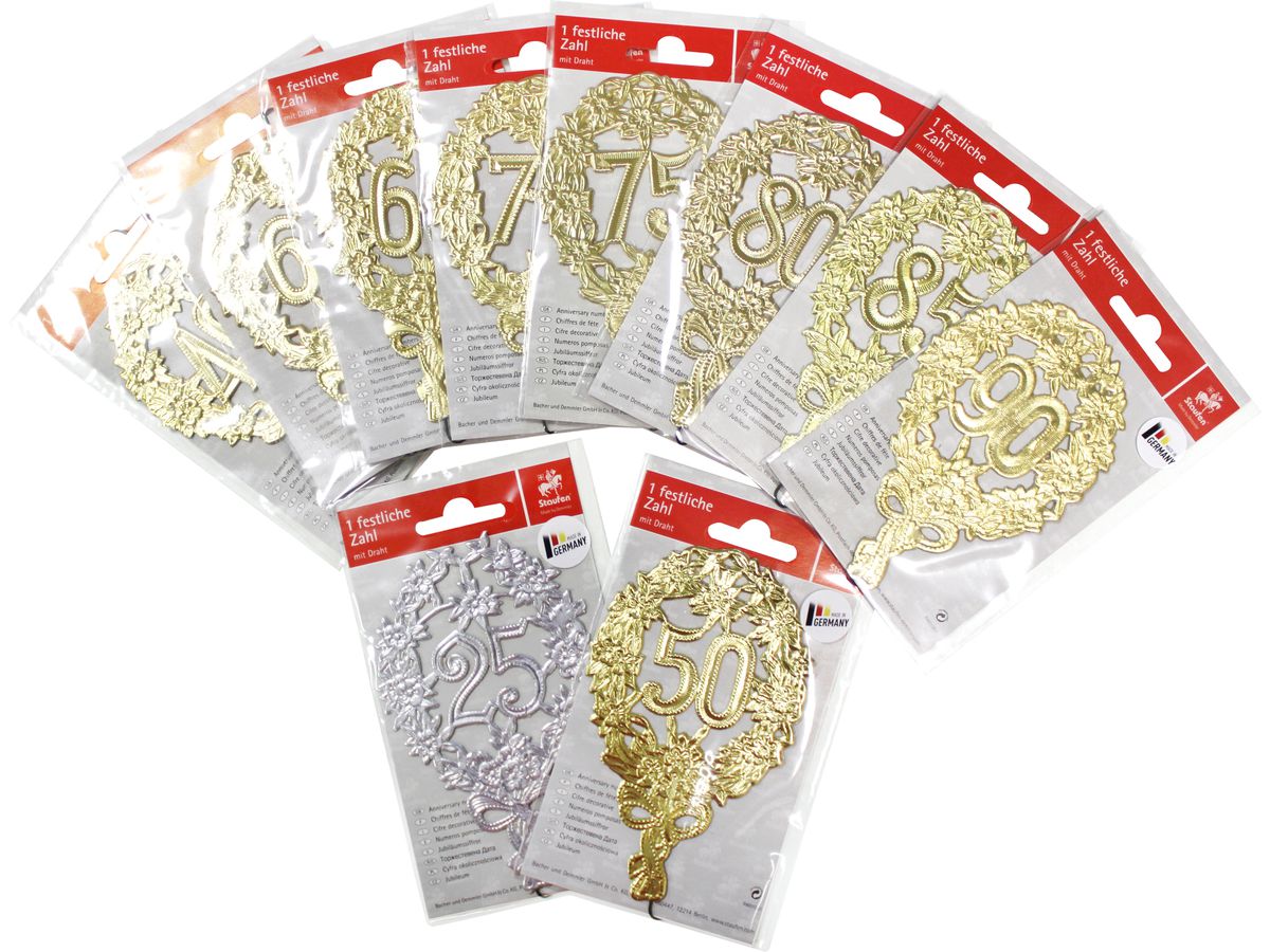DEMMLER Numero decorazione 50 1225500192 8x12cm oro (4004158700764)