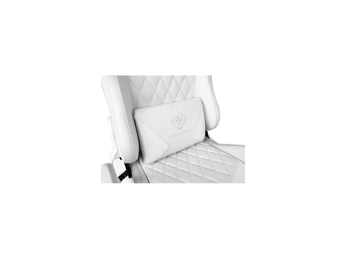 DELTACO RGB LED Gaming Chair White GAM-080-W (7333048046826)