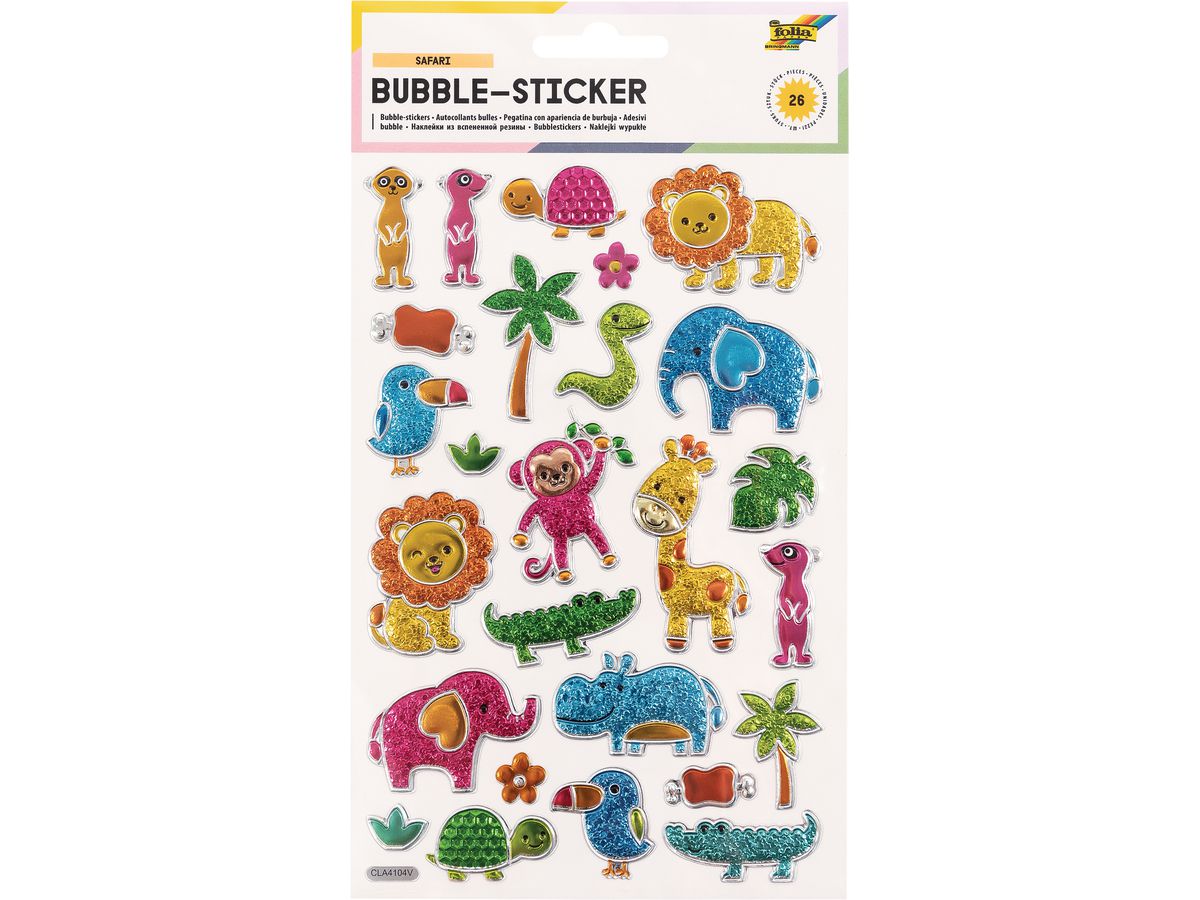 FOLIA Adesivi a bolle 14x21cm 19503 Safari (4001868106664)