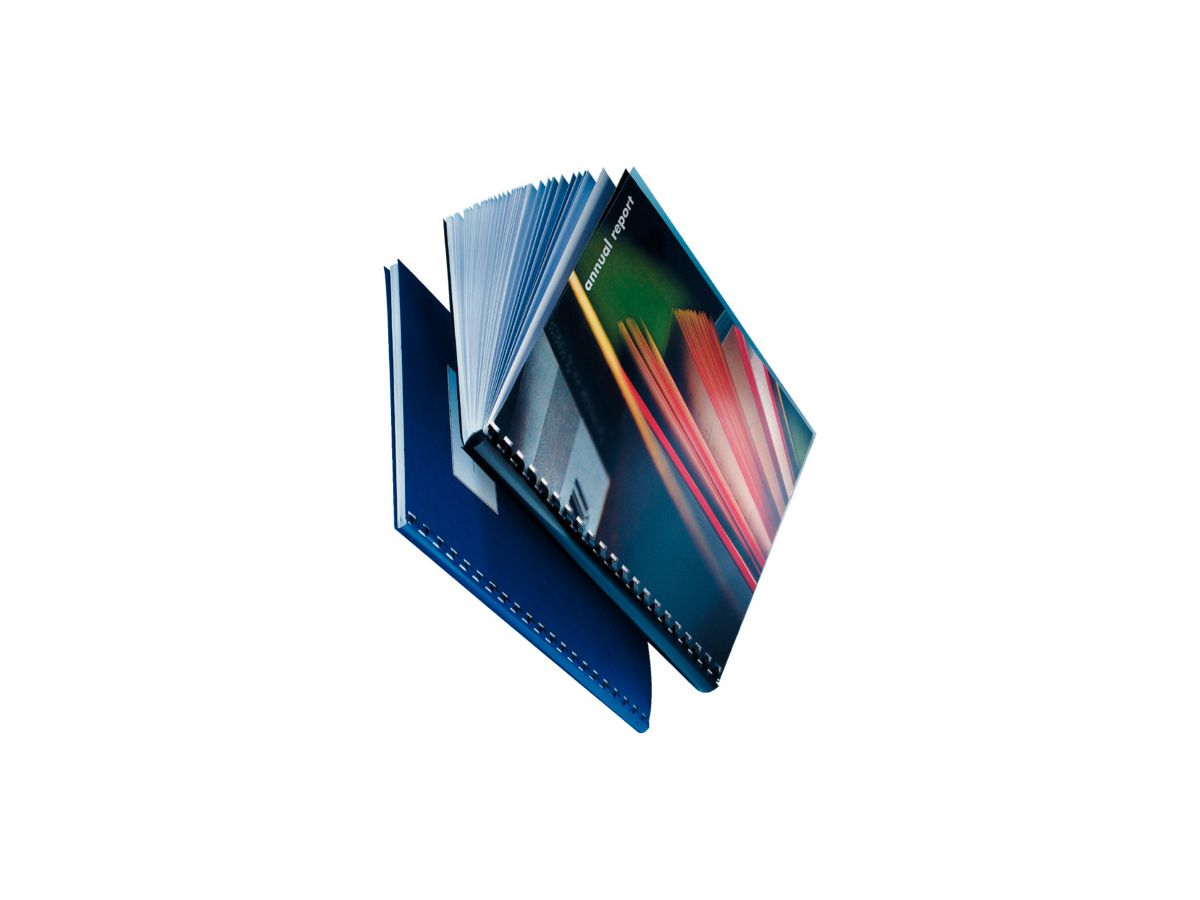 LEITZ Plastikbinderücken 10mm A4 35042 schwarz, 21 Ringe 100 Stück (5411313350426)