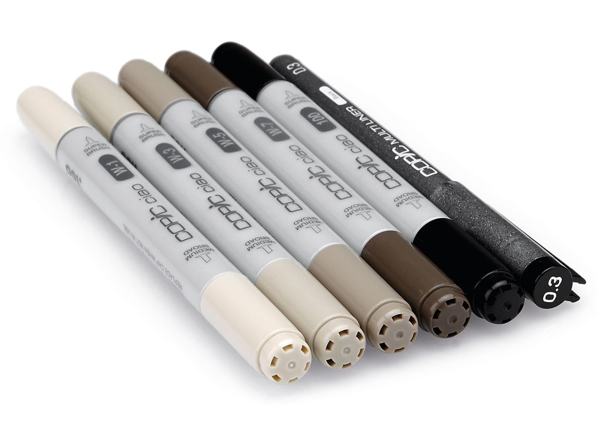 COPIC Marker Ciao 22075565 5+1 Set Warm Grey (4013695261737)