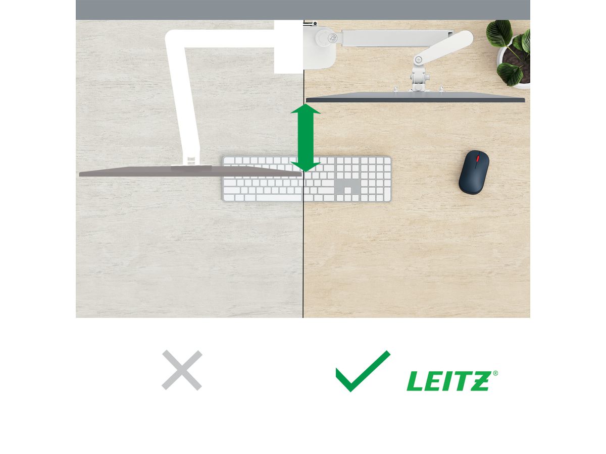 LEITZ Monitorarm Ergo 6489-00-85 Grau, single (4002432134656)