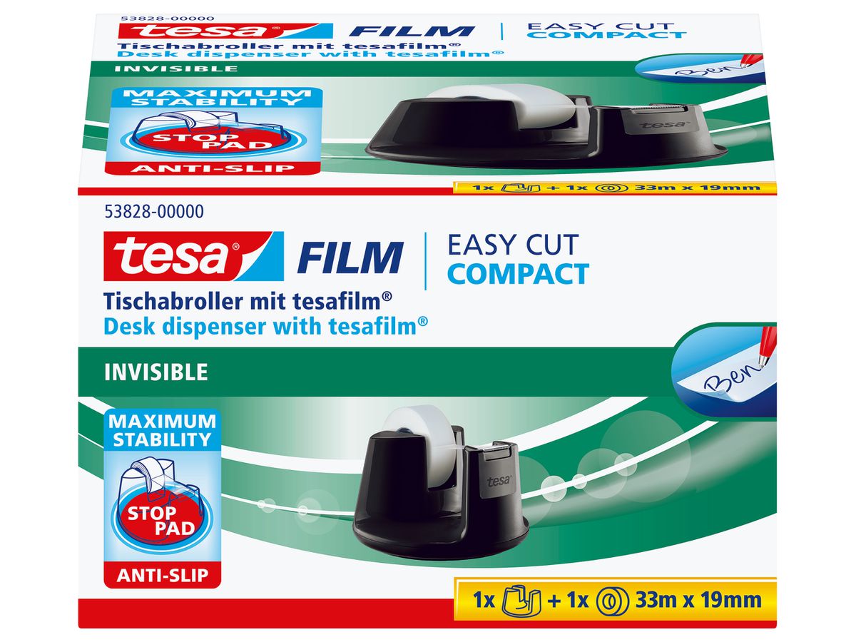 TESA Dérouleur Easy Cut Compact 538280000 incl. 1 roul invisib. 33mx19mm (4042448230294)