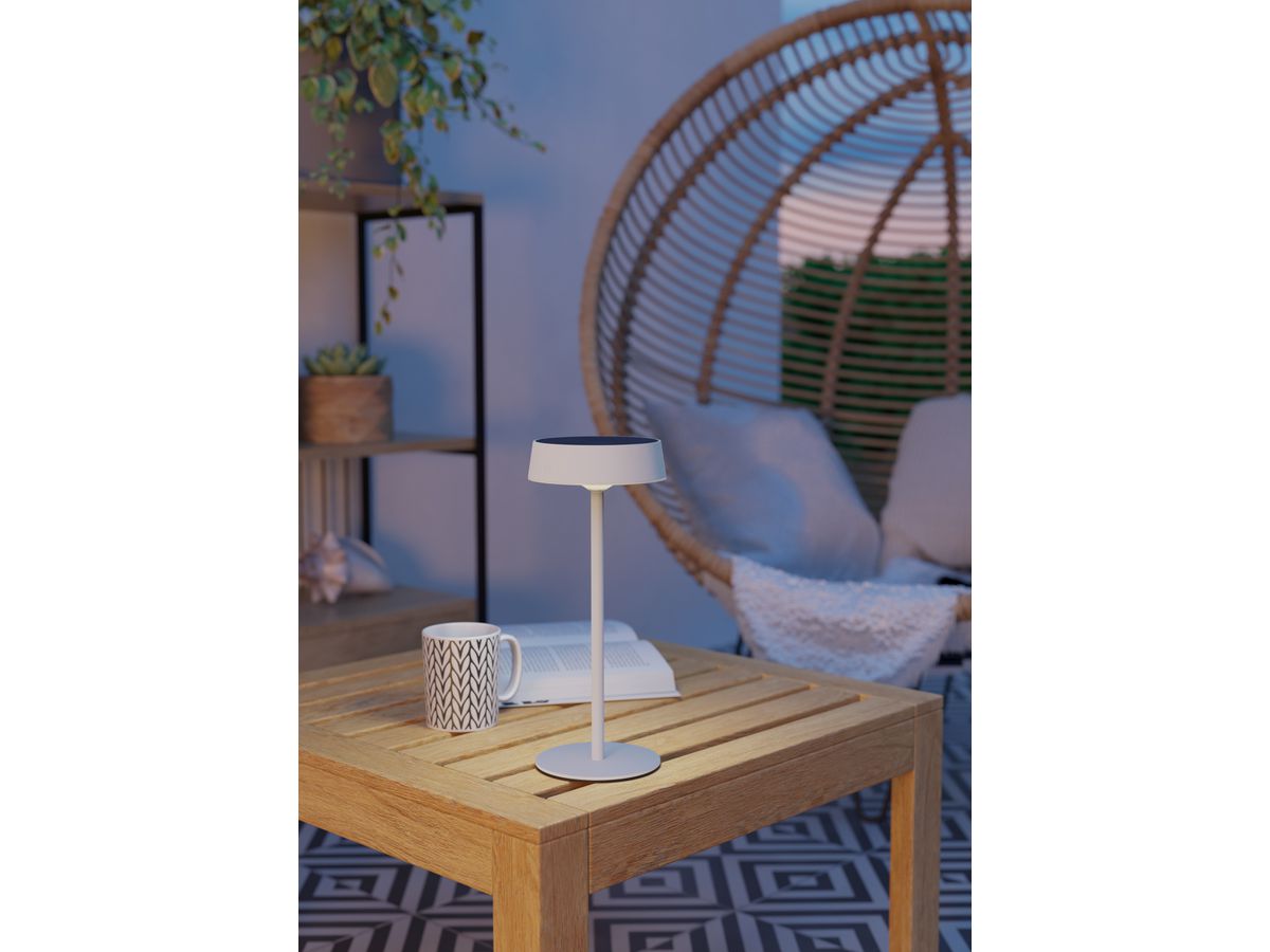 EGLO Lampe de table Simeri 75877 blanc, solaire (9002759758776)