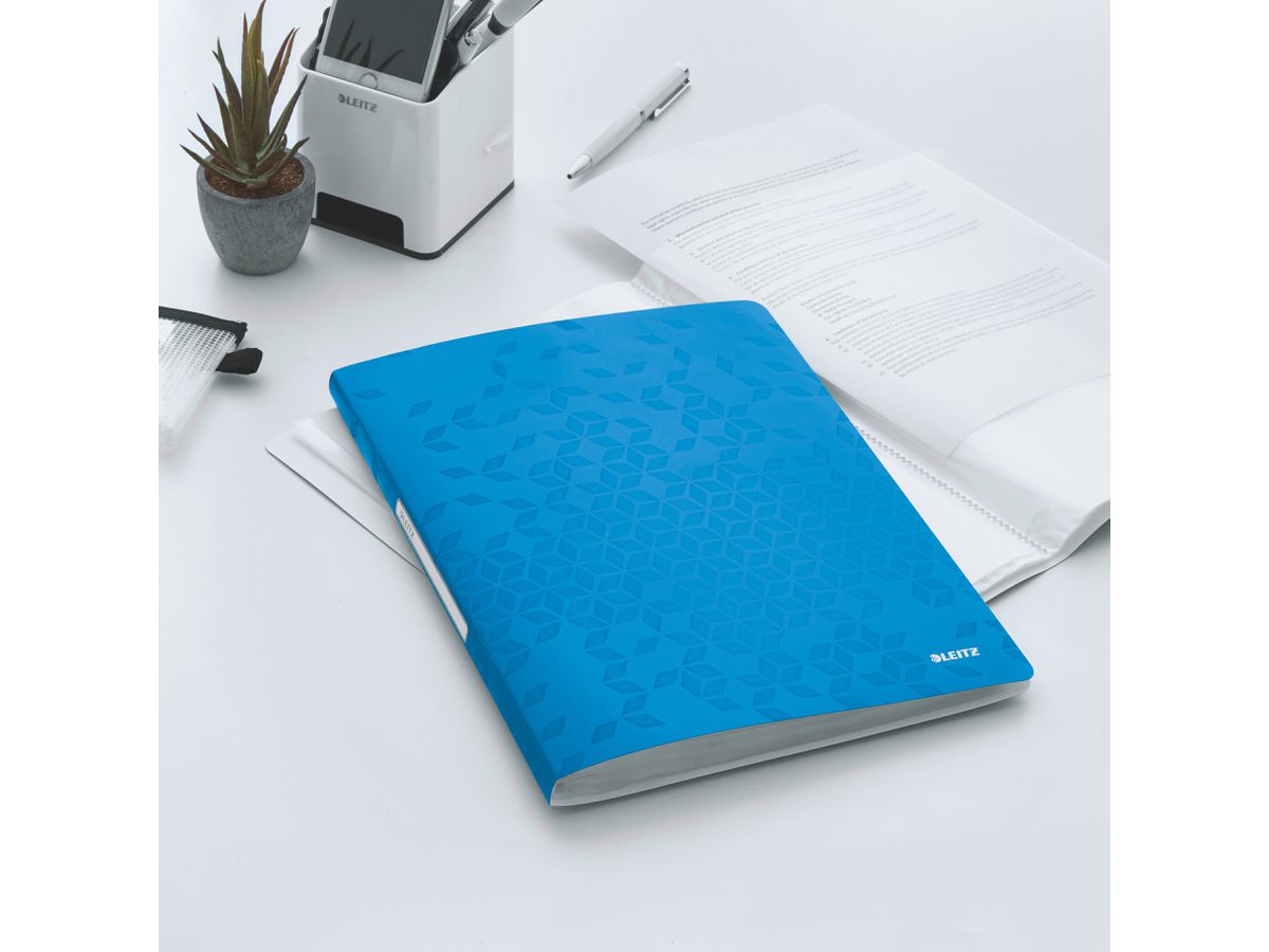 LEITZ Sichtbuch WOW PP A4 46320036 blau 40 Taschen (4002432106141)