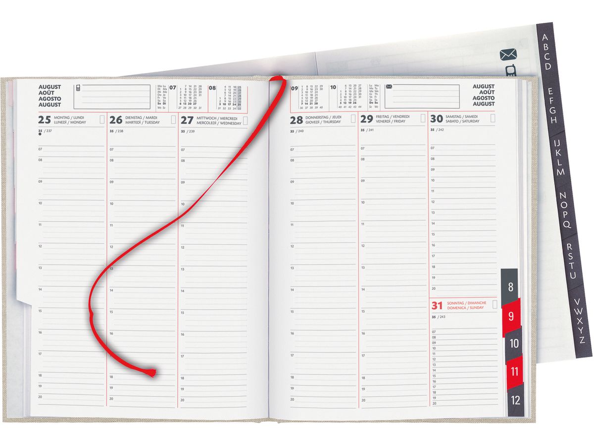 BIELLA Geschäftsagenda Oraio 2026 809301100026U 1W/2S beige ML 17.8x23.5cm (7611365524372)