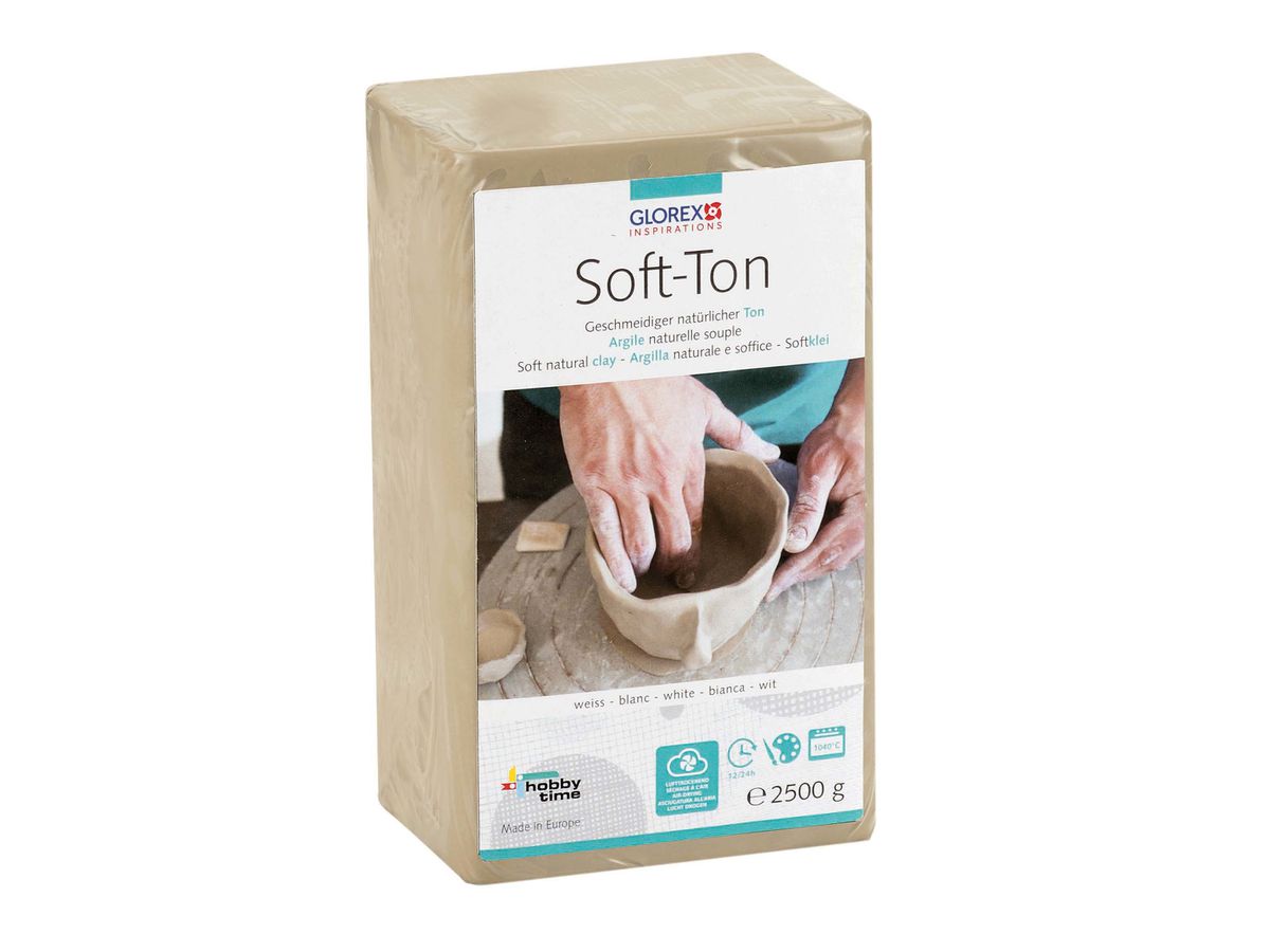 GLOREX Argile molle white 2.5kg 68075301 indurente all'aria, inf. (7610877280073)