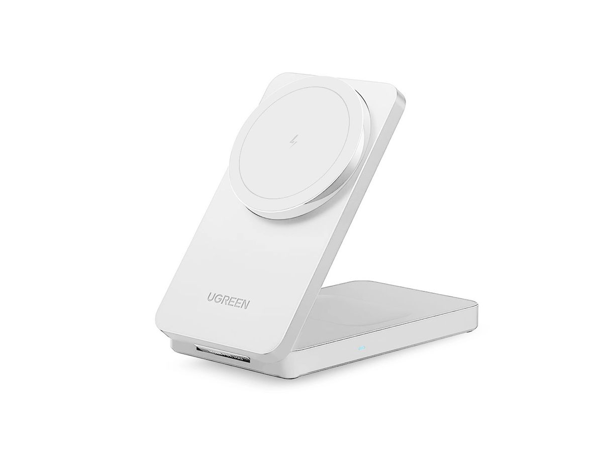 UGREEN Wireless Charger 2in1 ,20W 45055 iPhone,AirPods, White (6941876240555)